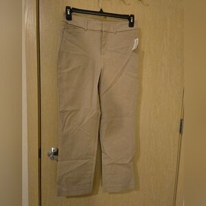 NWT Old Navy High Rise Pixie Pants Khaki (8)